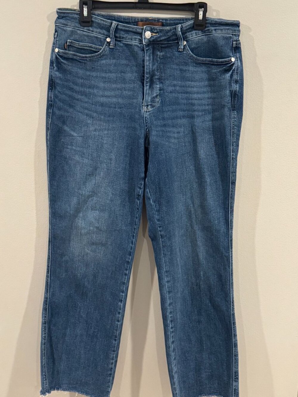Judy Blue Mid Rise Tummy Control Straight Jeans Stretch Denim Womens 18Wโ